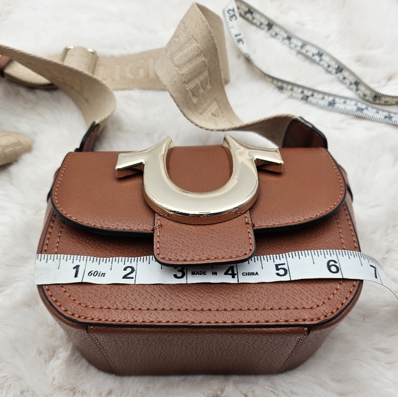True Religion Brand‎ Jeans mini flap crossbody bag brown faux leather - Picture 10 of 15